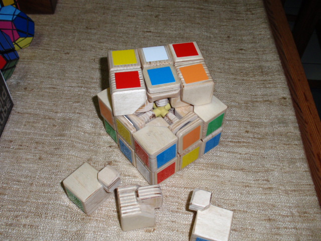 Wooden 3x3x3 made by Hanneke Rijks