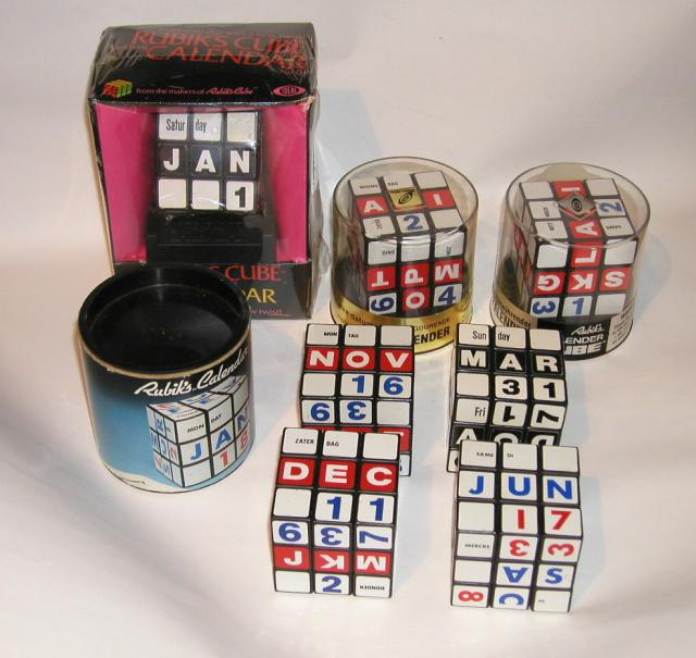 Calendar cubes