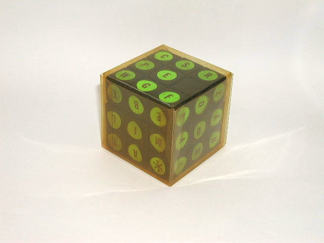 CINDERELLA CUBE. Cube with stickers on it so it can be used as a word game. USA