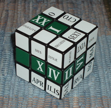 Calendar Cube - Latin