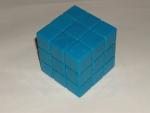 Blue plastic DIY Cube